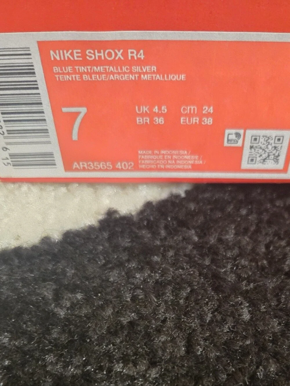 NIKE SHOX R4 ' BLUE TINT/METALLIC SILVER SNEAKER SZ 7W